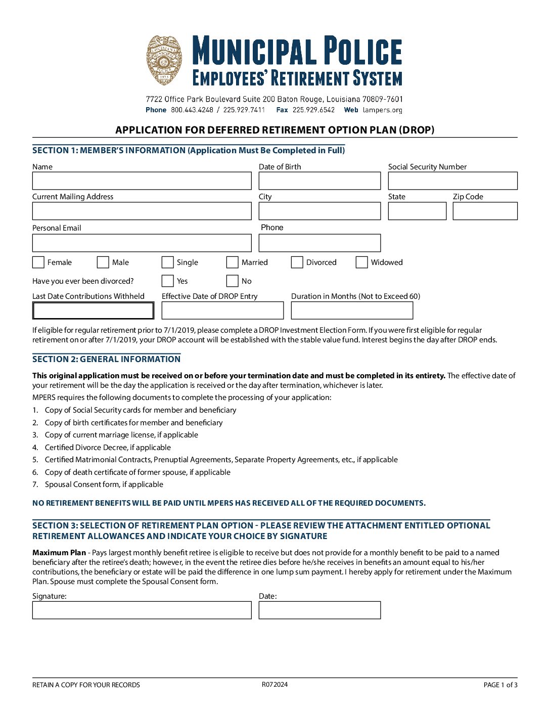 DROP Application